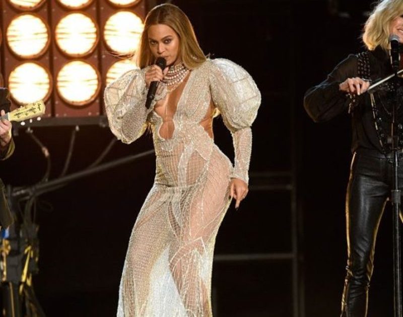 Beyonce Performs In Transparency Dress in the 2016 CMA Awards