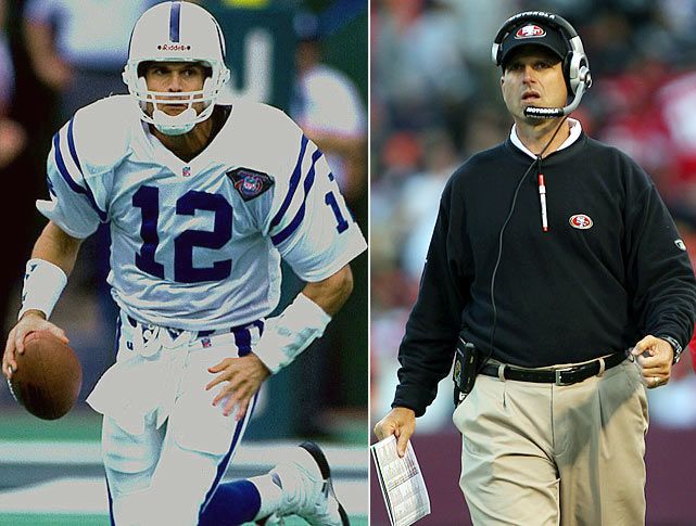 Jim Harbaugh as a player and coach