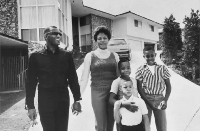 Della Beatrice, her husband Ray Charles and therr three children