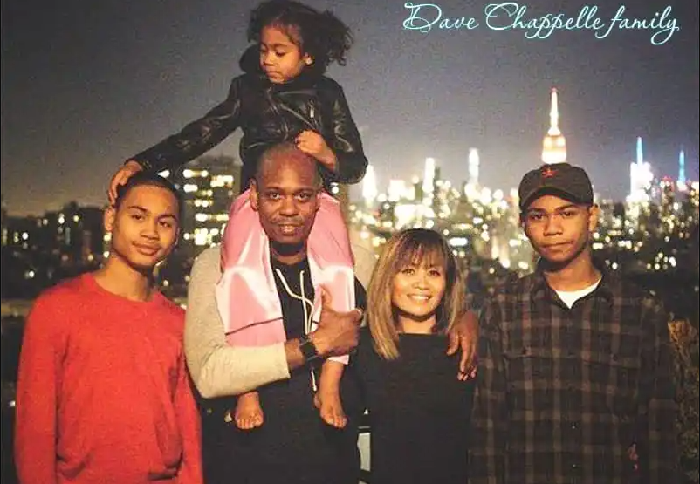 From left- Ibrahim Chappelle, his father, mother, brother, and sister 