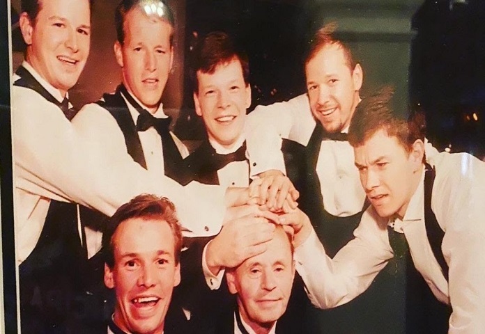 Debbie Wahlberg's Dad with Her Brothers