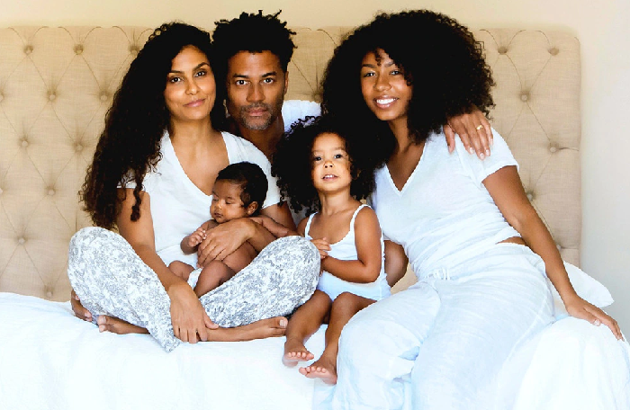 Testolini, her husband Eric Benet, their two daughters, and India