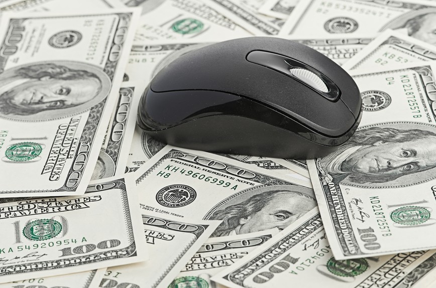 US Dollars and Computer Mouse
