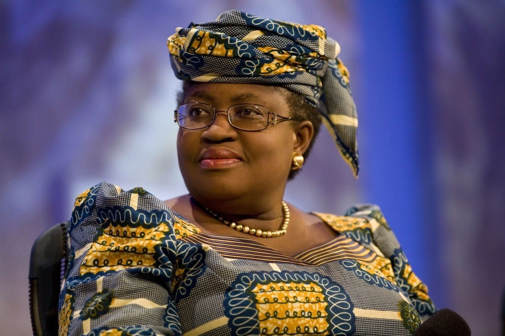 23 Sep 2009 --- epa01871956 Ngozi Okonjo-Iweala, Managing Director of The World Bank listens to speakers during a panel discussion on the second day of the fifth annual Clinton Global Initiative in New York, New York, USA, on 23 September 2009. The annual meetings, which run from September 22 through 25, is led by Bill Clinton to address poverty, health, climate change, and other worldwide issues drawing activists and political leaders from around the world. EPA/RAMIN TALAIE --- Image by © RAMIN TALAIE/epa/Corbis