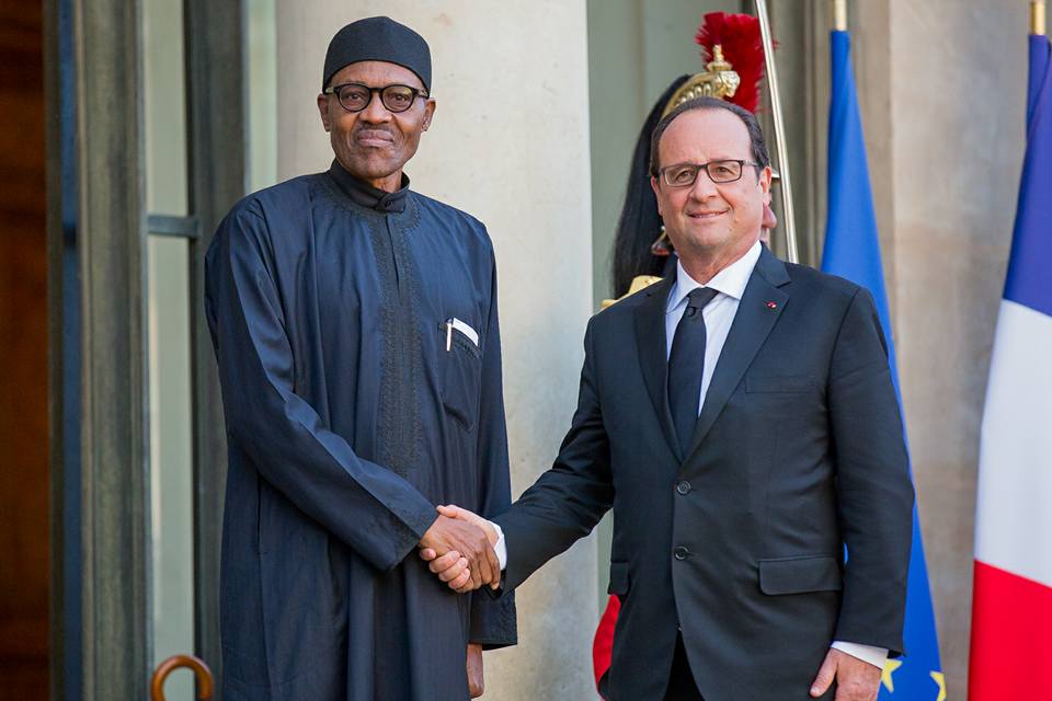President Buhari With French President, Francois Hollande
