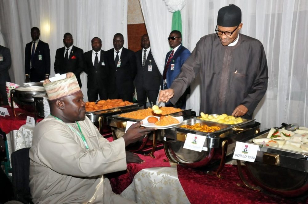 Buhari serves food Anti-Corruption War