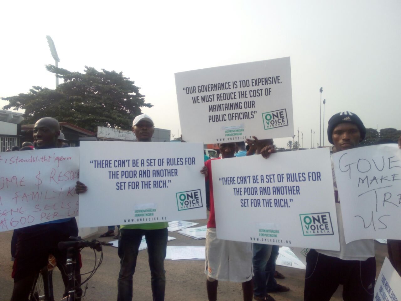 National Protest: Nigerians Troop Out For Anti-Buhari March Amidst Heavy Police Presence