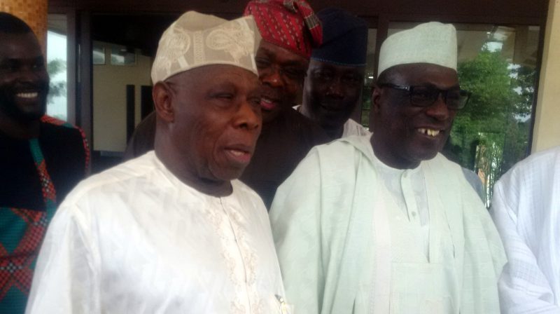 Image result for PDP National leaders meet with Obasanjo