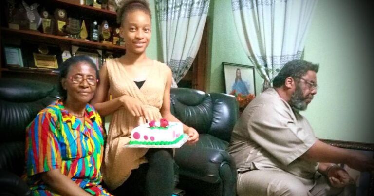 Josephine, her granddaughter(Yul's daughter) and Peter Edochie