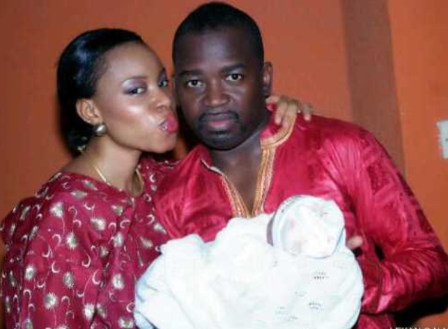 Kayode Peters, his wife Alexander and their baby