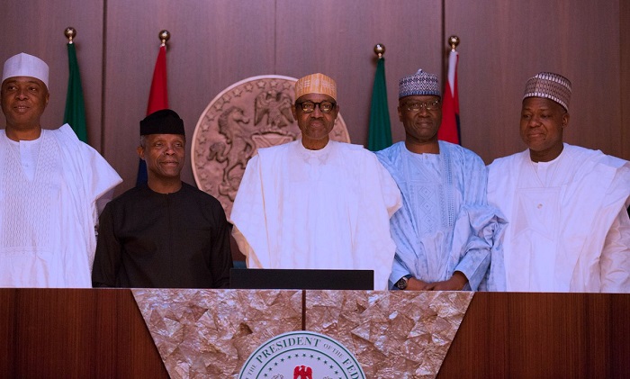 Buhari swears in Mustapha as the new SGF