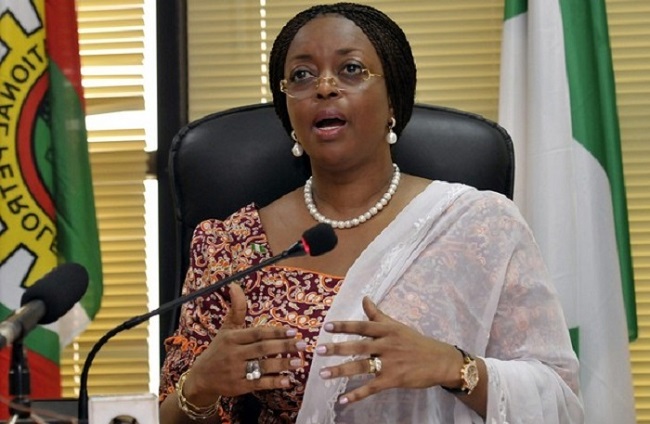 Nigeria's Minister of Petroleum Diezani Allison-Madueke speaks at a media briefing on a new gas price regime in the capital of Abuja