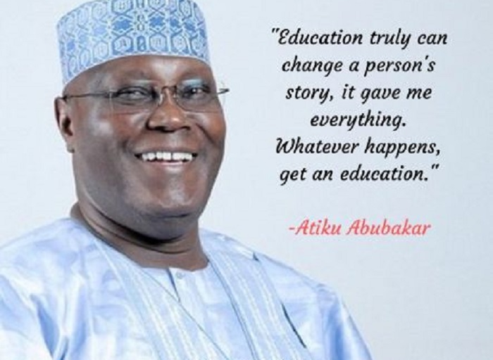 Atiku speaking on educaion