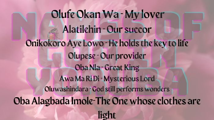 Names of God in Yoruba Language