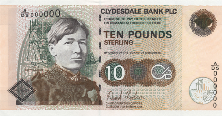 Mary Slessor on £10 note