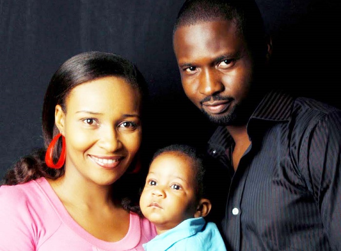 Doris Simeon and ex-husband Daniel, and their child, David